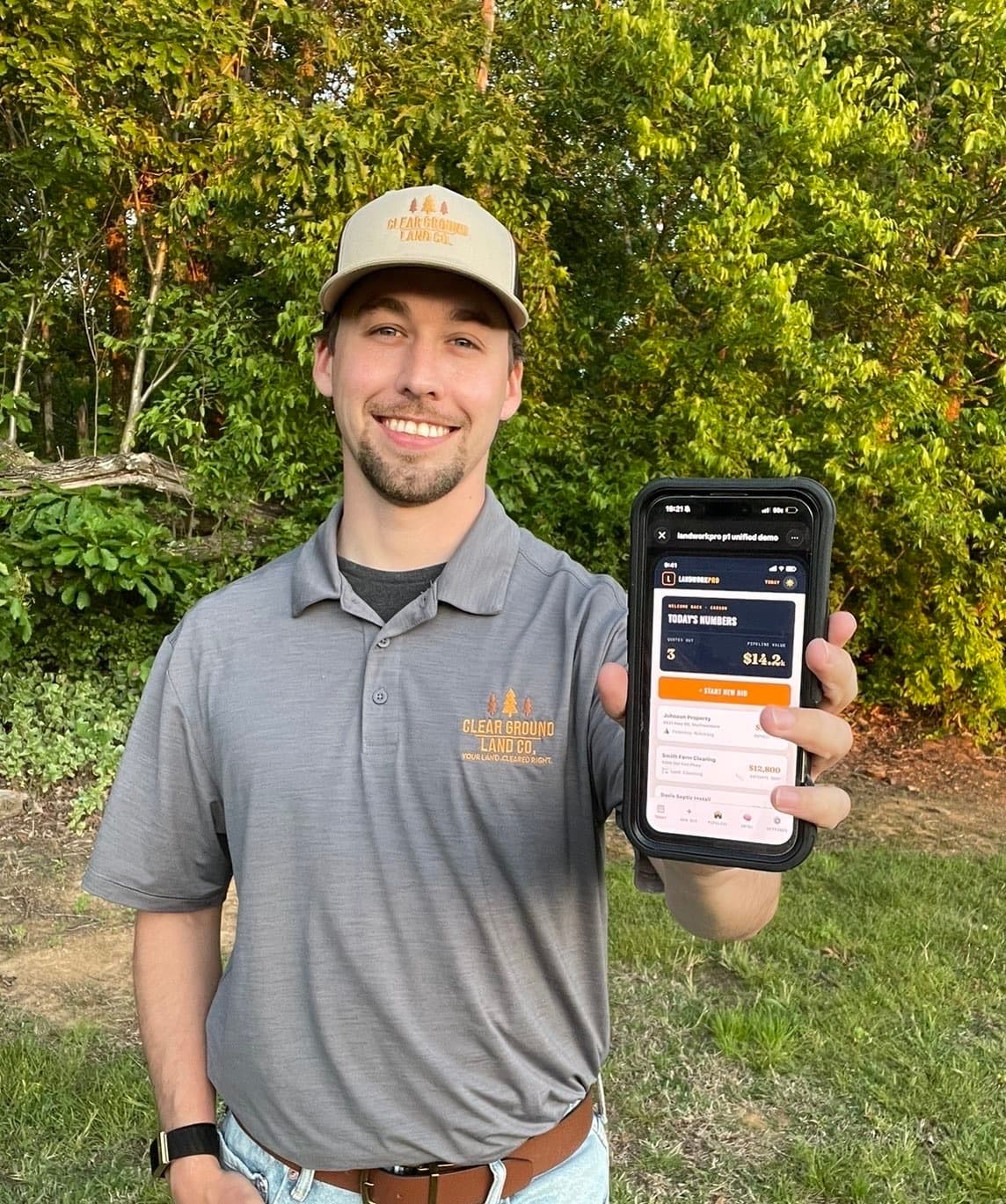 Carson Crews, founder of LandWorkPro and operator at Clear Ground Land Co.