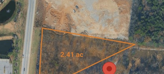 Marked work area on real satellite